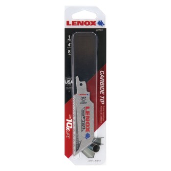 Lenox Lazer CT Carbide Recip Blade, 8 TPI - 4"