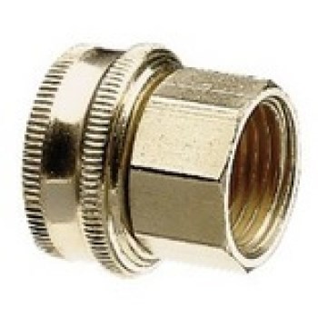 Nelson Brass Swivel Hose to Pipe Fitting - 3/4" FHT x 1/2" FPT