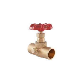 Ldr Ind 0225404 Stop & Waste Valve ~ Brass, 3/4"