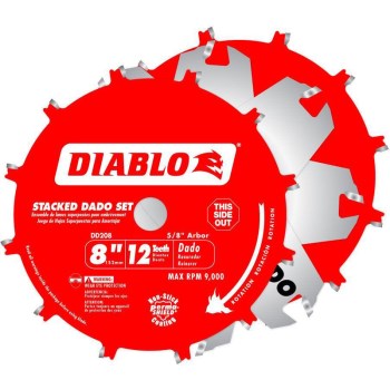 Freud/Diablo SD-208 Stacked Dado Set, 12 Tooth ~ 8"