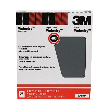 3M 051144994205 Wet or Dry Sandpaper, 400A Grit  