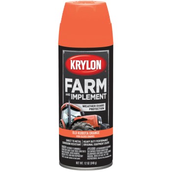 Krylon K01946000 Farm & Implement Spray Paint,  Old Kubota Orange  ~ 12 oz Cans