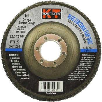 K-T Ind 5-6964 4.5in. 80g Blue Flap Disc