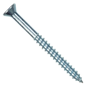 Flat Head Wood Screw, Zinc, Pack of 10 ~ #8 - 1.5"