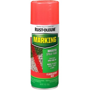 Inverted Marking Paint, Fluorescent Red - 11 oz