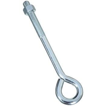 Eye Bolt with Hex Nut, Zinc Finish ~ 5/8" x 10"