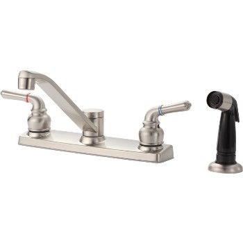 2 Handle Kitchen Faucet W/Spray 