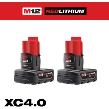 M12 REDLITHIUM XC 4.0 Battery - 2pk