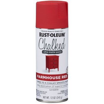 Chalked Ultra Matte Spray Paint, set of 6 12 oz cans - Farmhouse Red