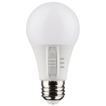 LED A19 Bulb, 3CCT Selectable - 6W (40W Equivalent)