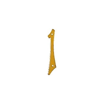 National 211599 Solid Brass/Pb #1 House Number, Visual Pack 1901 4 inches