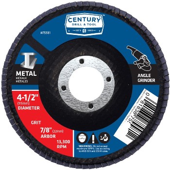 Century Drill & Tool   75583 4-1/2x7/8x80gt Flap Disc