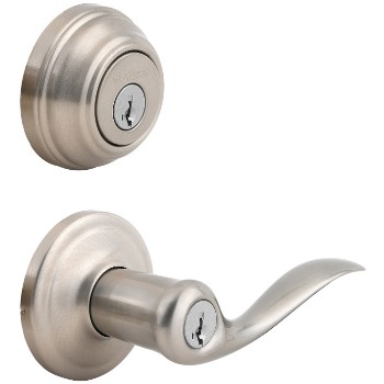 Kwikset 99910-040 Tustin Entry Lock and Deadbolt Combo Lock ~ Satin Nickel