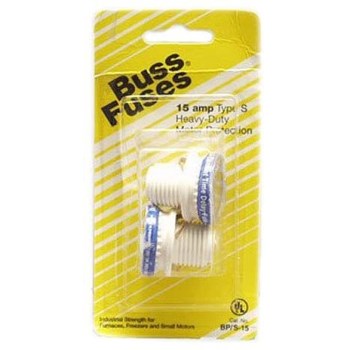 Bussmann/Fusetron BP/S-15 Type S Time-Delay Dual-Element Plug 15 Amp Fuse Rejection Base ~  125V  