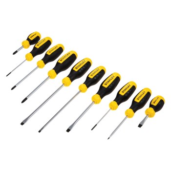 Stanley 10pc Screwdriver Set - Slotted & Phillips