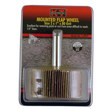 K-T Industries Mounted Flap Wheel - 2" x 1", 80 Grit