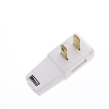Easy Wire Plug, White - 15 Amp