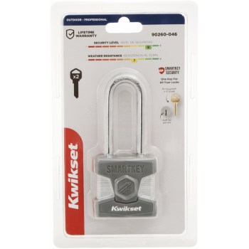 Kwikset SmartKey Padlock - 2" Body, 2-1/2" Shackle