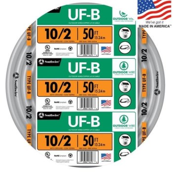 Grounded UF Wire - 10/2, 50 Ft