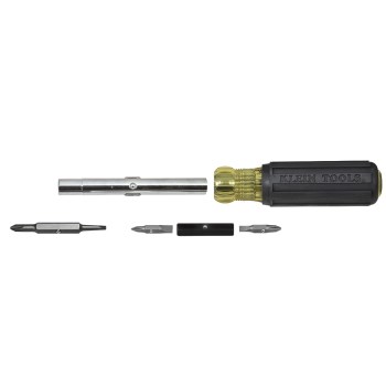 Heavy Duty Multi-Bit Screwdriver/Nut Driver, 10-in-1
