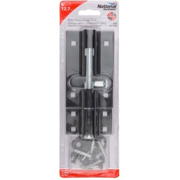 Barrel Bolt, Black - 5"