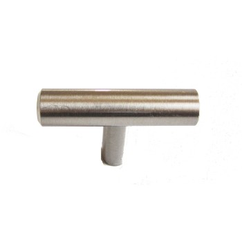 Hardware House 155267 Round Bar Pull, Satin Nickel Finish ~ 2" 