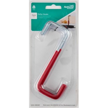 Vinyl Coated Rafter Hook, Red ~  5 3/4"