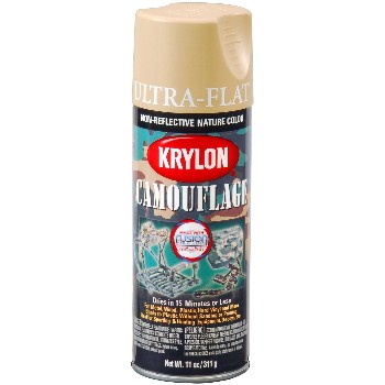 Krylon K04295000 Ultra Flat Camouflage Paint, Sand ~ 11 Oz