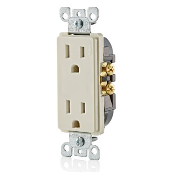 Decora Grounded Duplex Receptacle - Light Almond