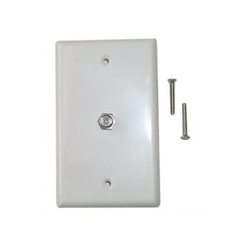 Black Point Prods BV-029 WHITE Coax Wall Plate