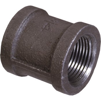 Malleable Iron Coupling, Black - 1-1/2" FPT