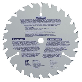Irwin Marathon Cordless Circular Saw Blade   5-3/8"   24T