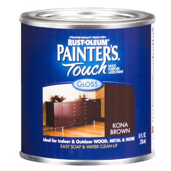 Rust-Oleum 1977730 Ultra Cover Acrylic Latex,  Kona Brown Gloss ~ Half Pint