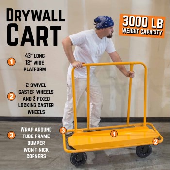 Buffalo Tool Drywall Cart - 3000 Lb Capacity
