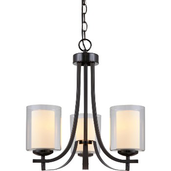 Hardware House 223652 El Dorado Chandlier, 3 Light ~ Ebony Glaze