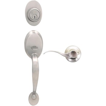 Jemison Handleset with Princeton Lever, Satin Nickel