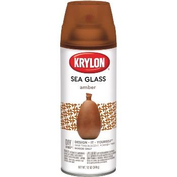 Krylon 9053 Sea Glass Finish  Paint,  Amber ~ 12 oz Spray