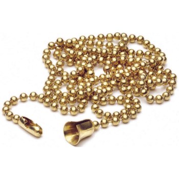 Beaded Extension Chain, Brass - 3 Ft