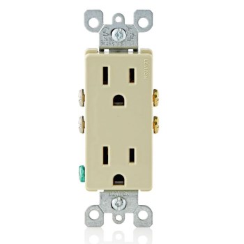 Decora Grounded Duplex Receptacle - Ivory