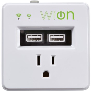 Coleman Cable 50055 Wion Indoor Wi-fi Single Outlet W/dual Usb Charging Ports