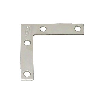 National 113928 Flat Corner Brace, Zinc ~ 2.5" X 1/2"