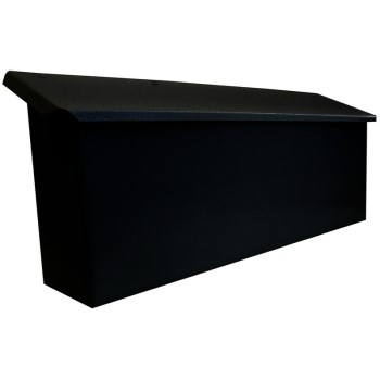 Horizontal Wall Mount Mailbox ~ Black