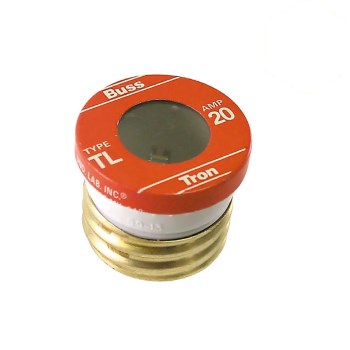 Bussmann Type TL Time Delay Plug Fuse - 20A, 3-Pack Card