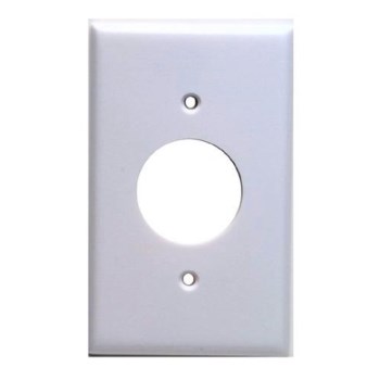 Single Gang Outlet Wall Plate ~ White 