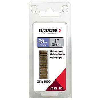 Arrow Fastener 23G25-1K 1000pk 1in. Pin Nails