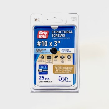 Grip Rite Structural Screw - #10 x 3"  (25 pack)