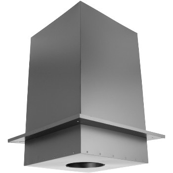 Ceiling Support Box, Black Square ~ 8" - 24" Tall