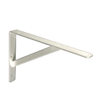 Knape & Vogt 208 Wh 400 Ultimate L-bracket Shelf Support, White ~ 16"