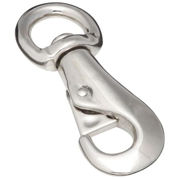 Round Swivel Bull Snap, Nickel - 1-1/8" x 5-1/8"