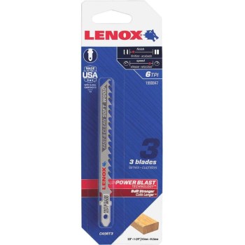 Lenox (Stanley Black &amp; Decker) 1990847 3pk 6t Jig Blade